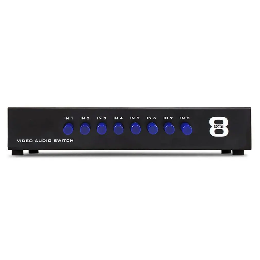8 In 1 Out To TV AV Switch Box 8 Port RCA Audio Video Swithcer Adapter Composite Selector for DVD HDTV Converter Dropshipping