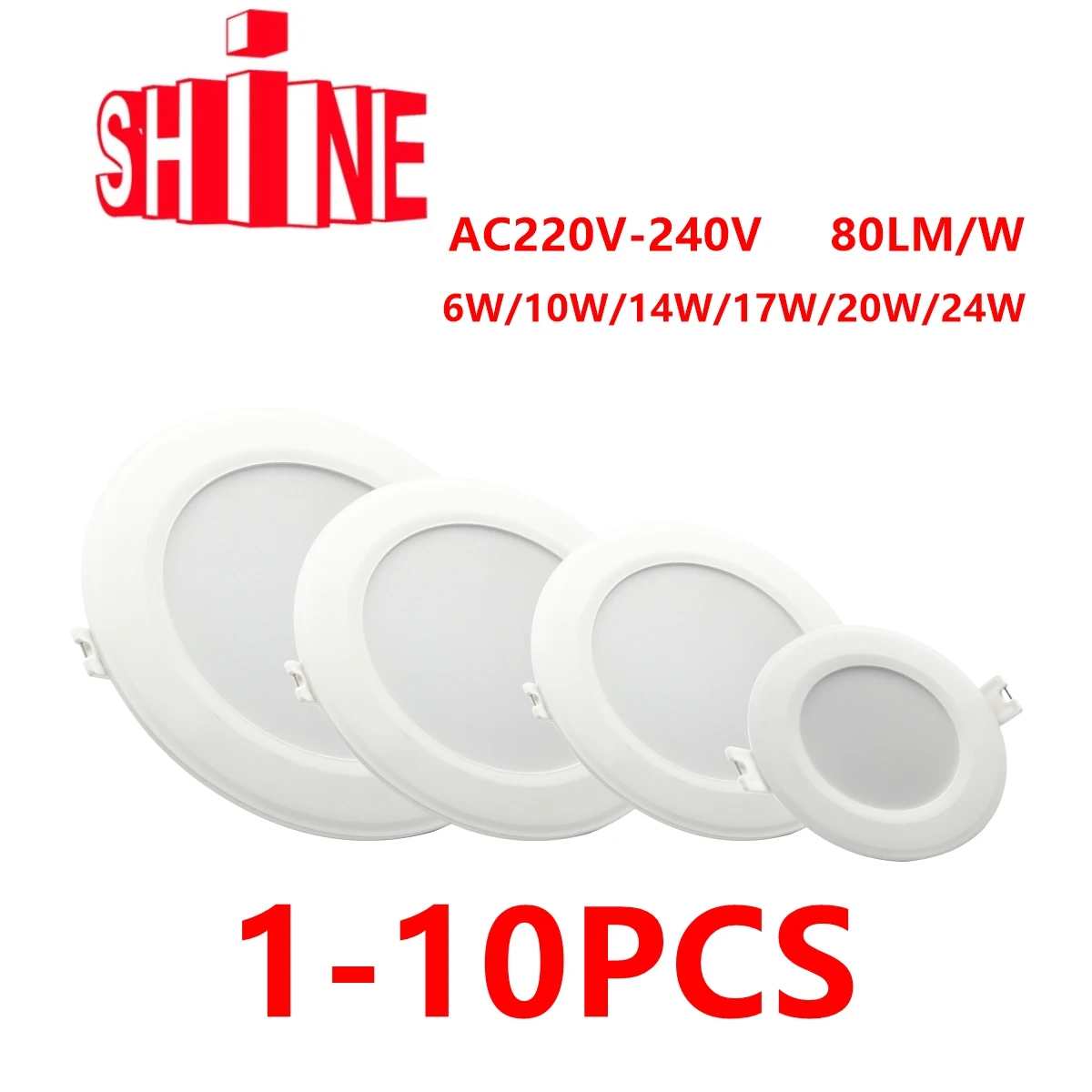 Deep Anti-glare Led Downlight Narrow Embedded Ultra-thin 6W 10W 14W 17W 20W 24W Led Ceiling Spotlight Aluminum Downlights