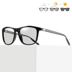 Luxury Square Photochromic Sunglasses Men Women Classic Black Polarized Sun Glasses Male High Quality Chameleon Driving Shades