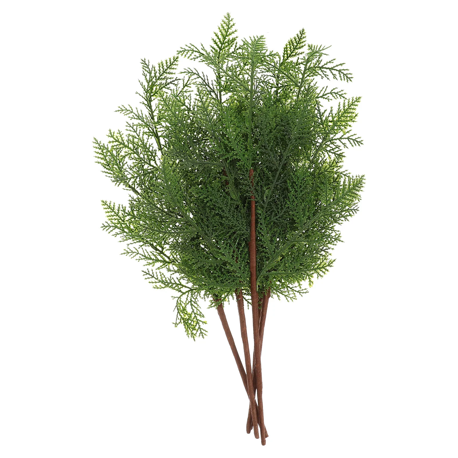 

5pcs Artificial Cypress Branches Lifelike Plastic Greenery Shrubs For Home Office Garden Wedding Party Indoor Outdoor Decor