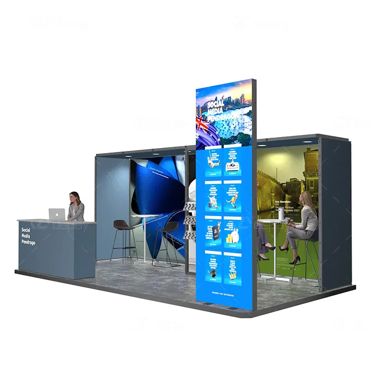 Picture 4: 6x6 Exhibition Booth 20x20 Modular Custom Free Flooring Advertising Tradeshow Booth