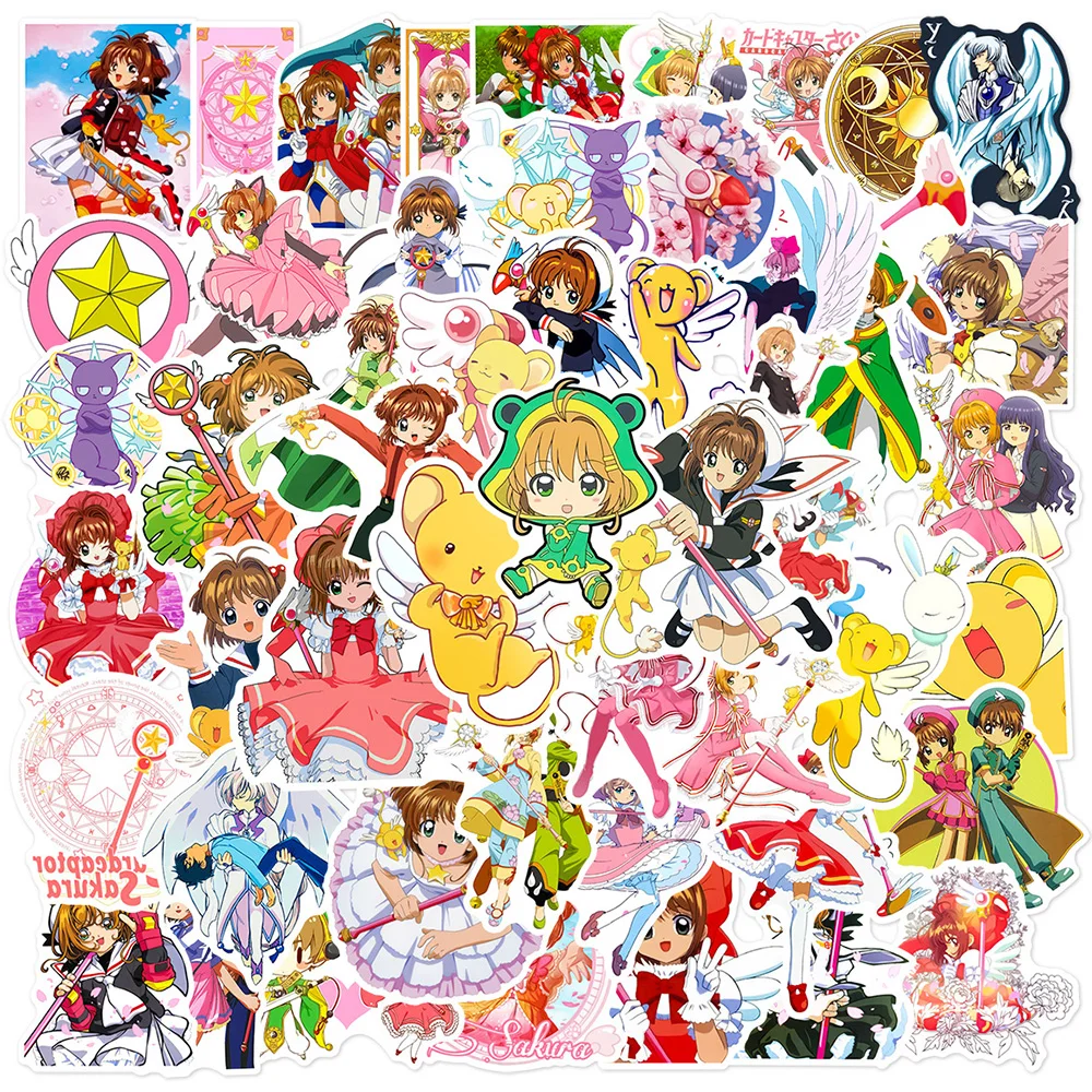 10/30/50pcs Card Captor Sakura Anime Girl Stickers Cute Kinomoto Sakura Cartoon Decals DIY Laptop Water Bottle Phone Sticker Toy