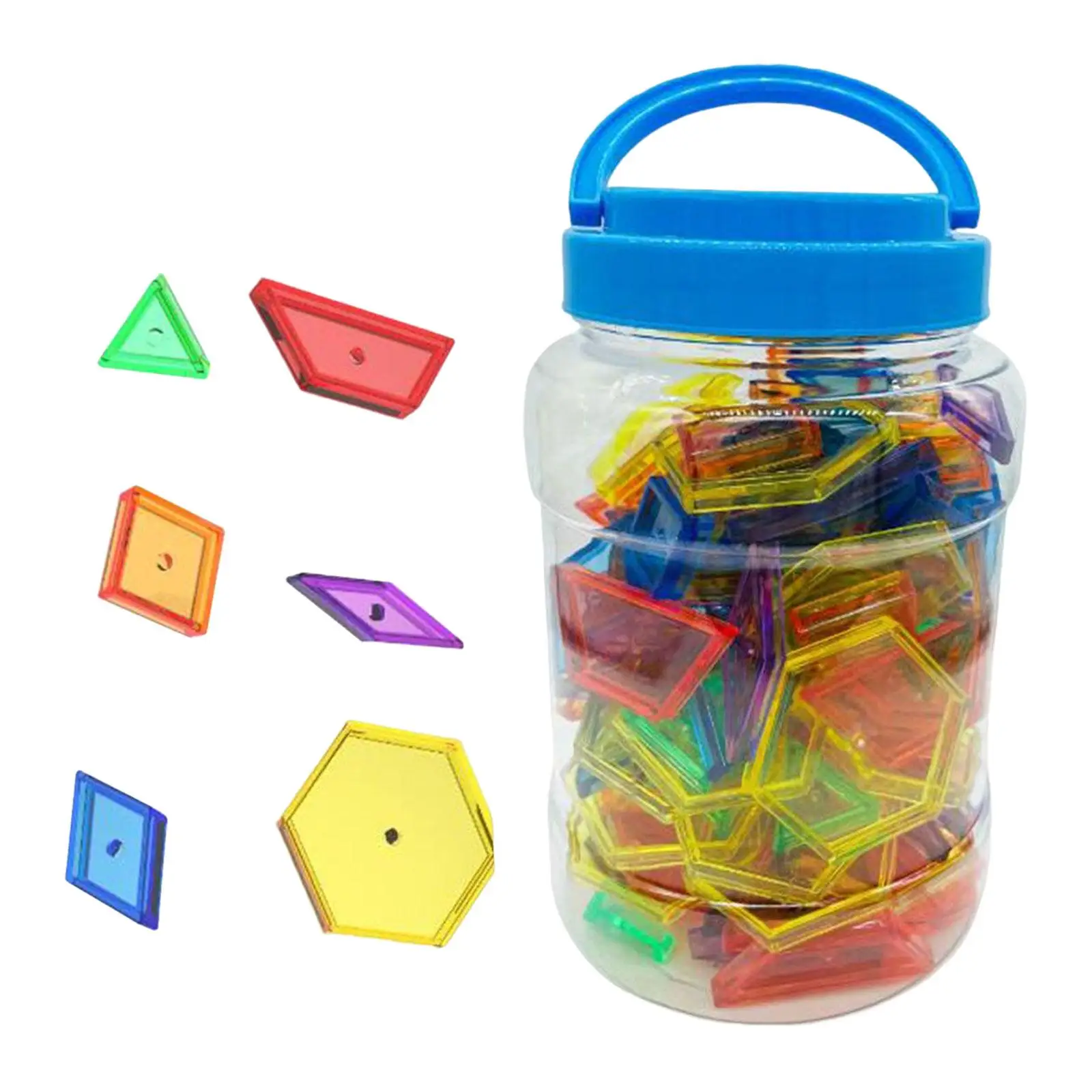 Mini Jar Set Geometric Shapes Early Geometry Skills for Shape Attributes