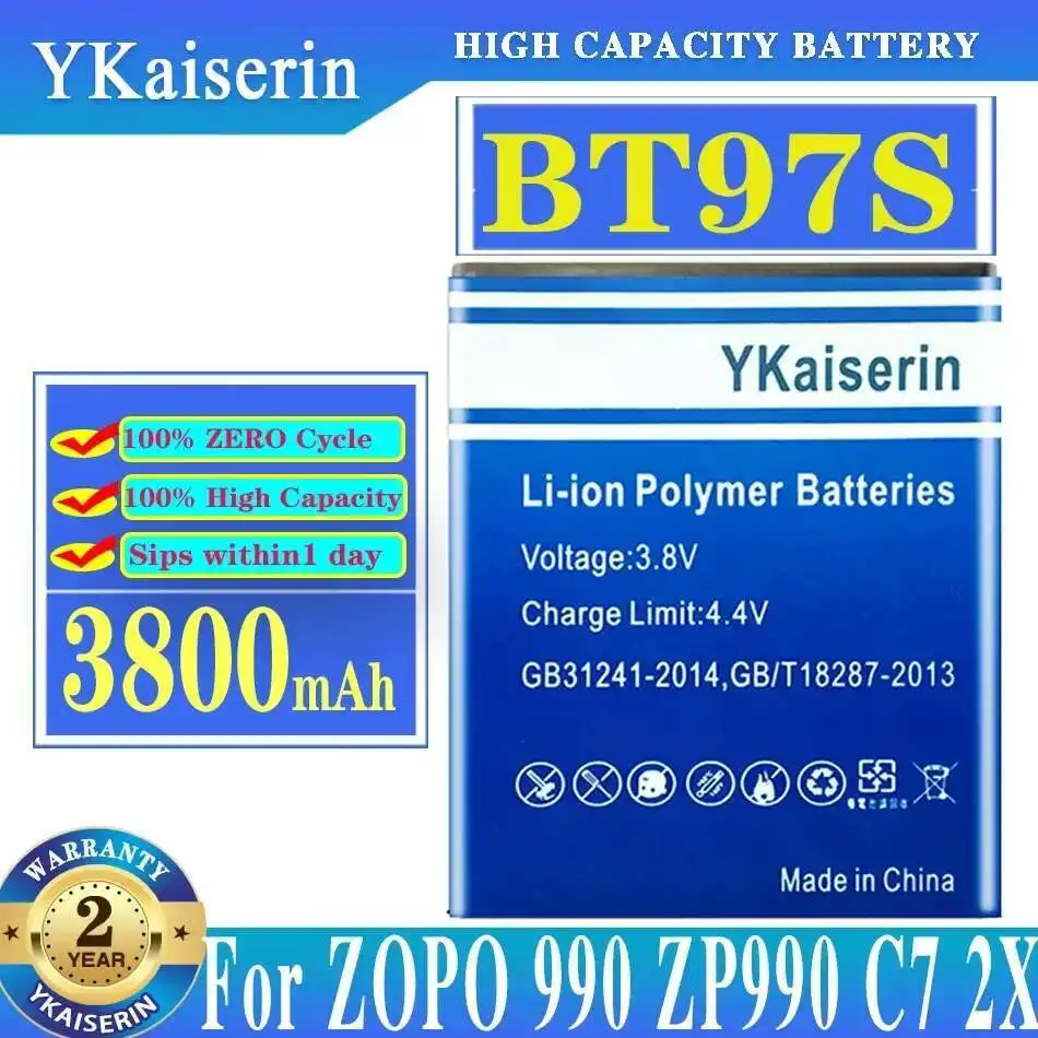 

3800Mah Long-Lasting Performance Mobile Phone Battery For Zopo 990 ZP990 C7 2X BT97S
