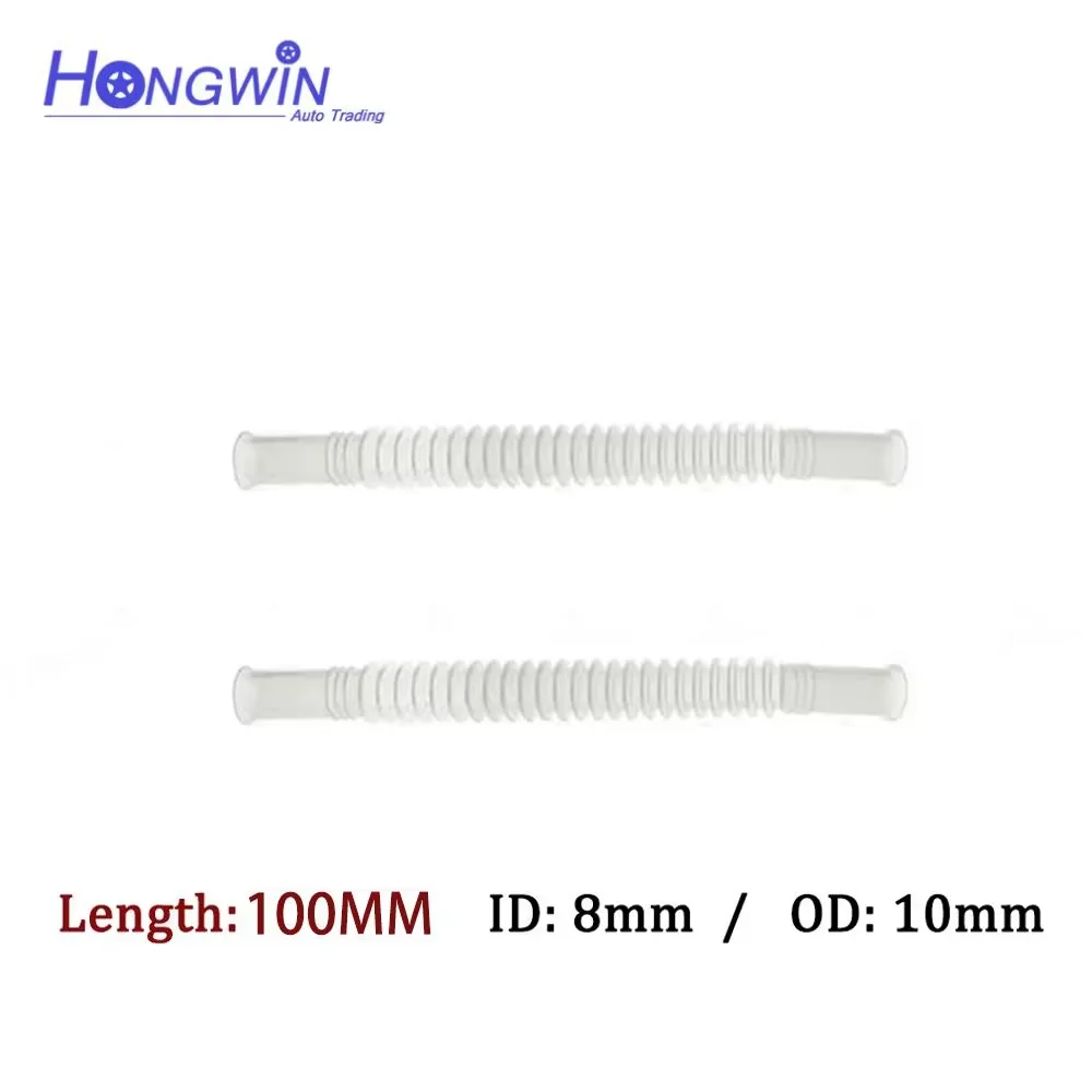 2 Stück/Lot PA11 ID:8 OD:10 10/15/20/25/30CM Weiß/Schwarz Kunststoff-Nylonrohr Wellrohr für Kraftstoffpumpe