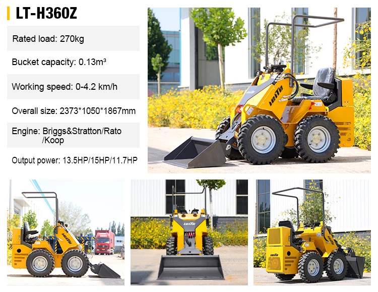 maßgeschneiderter Hersteller günstiger Mini-Kompaktlader zum Verkauf Kompaktlader mit Eimer Mini-Kompaktlader 500 kg – Detail 13