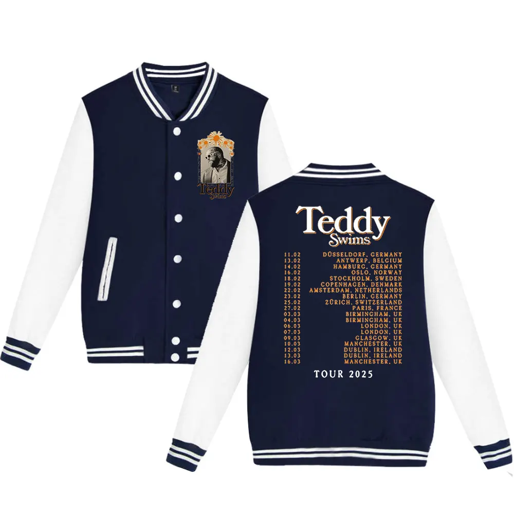テディスイムスデイジー写真 2025 ツアー野球ジャケットマーチユニセックスファッションカジュアル長袖服