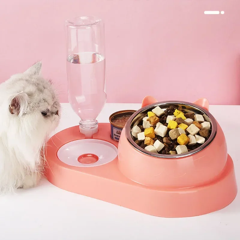 

Pet Dog Cat Bowl Fountain Automatic Food Water Feeder Container For Cats Dogs Drinking Pet Articles