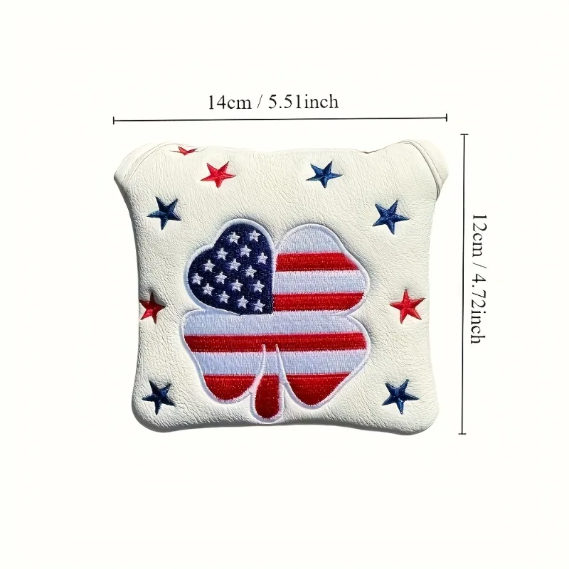 1 قطعة عالية الجودة محظوظ العشب التطريز نمط نادي الغولف رئيس حامي ، الغبار واقية دائم غطاء رأس نادي الغولف #6