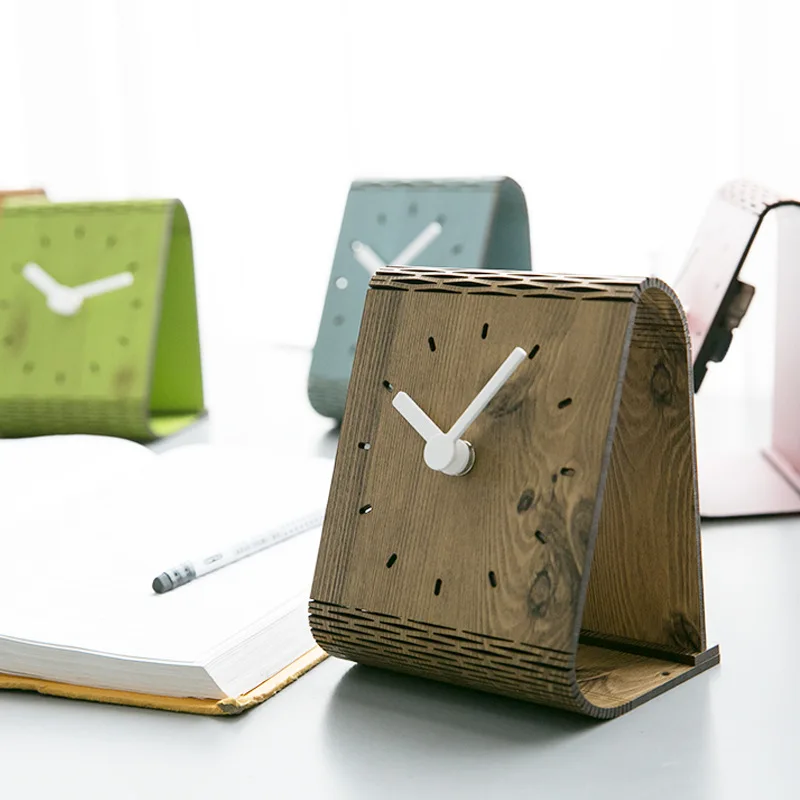 

Wood Home Living Room Table Clocks Digital Dest Clocks for Home Decor Needle Watch Mute Clocks for Kids Room Gifts