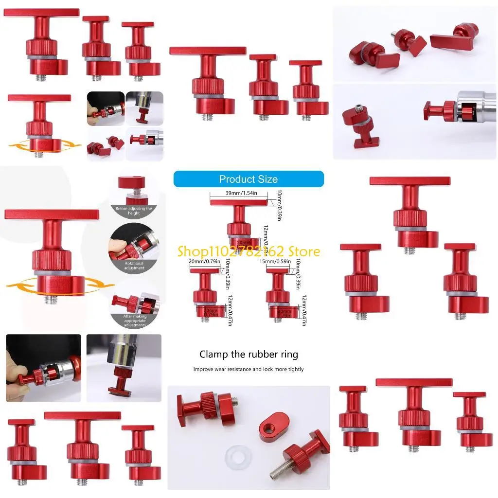 

547B 3Pcs Drawing Plate Dent Repair Accessories Lockable Puller Adjustable Dent Repair Tool Gasket Aluminum Pulling