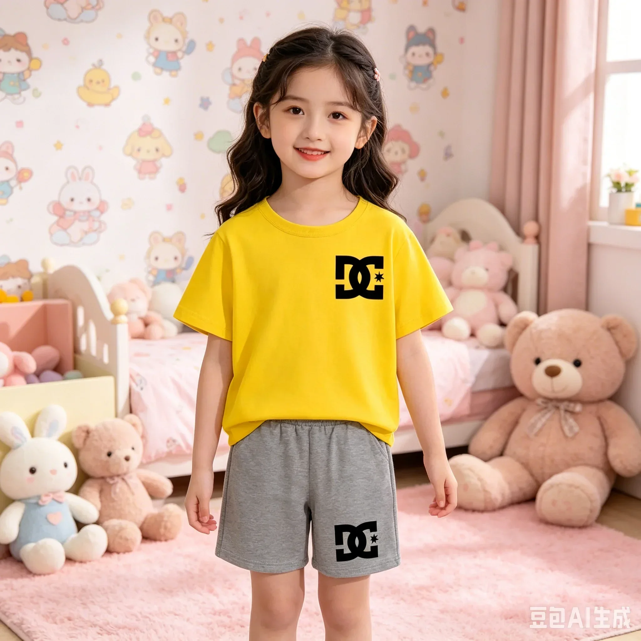

Children's Summer Outfit with Short Sleeve T-Shirts And Shorts Breathable Quick-Drying Sportswear for Boys And Girls Ensemble De