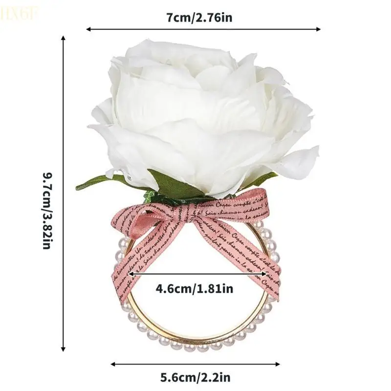 HX6F Romantics Rose Rose Rings Easters Home Table Decoration Hotel Rings Rings