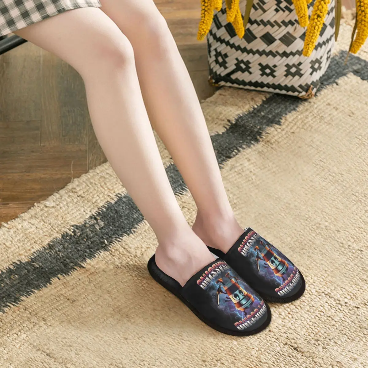 맞춤형 이탈리아 브레인로트 코지 스크럽 메모리 폼 슬리퍼 여성용 동물 만화 침실 실내화