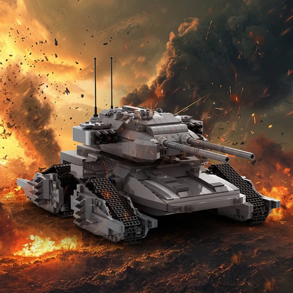MOC Goliaths Futuristic Tanks Building Blocks Model High tech Transport Battle Tank Bricks Assembled Toy for Children Gift