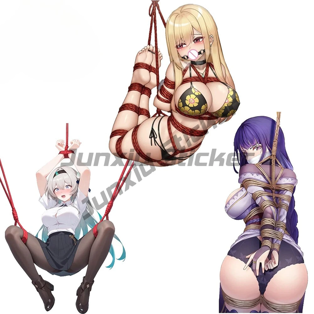 

Sexy Girl Anime Car Stickers Binding Tie Vinyl Trunk Stickers