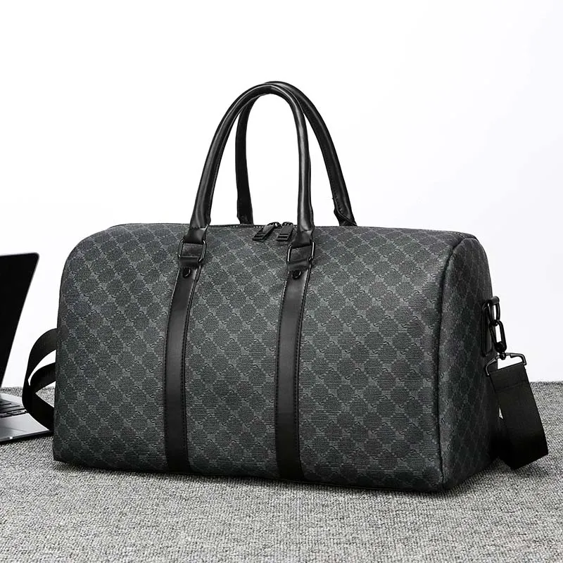 クラシックメンズレザートラベルバッグ大容量ビジネストート荷物バッグカジュアルトラベルダッフルバッグファッションフィットネスハンドバッグ