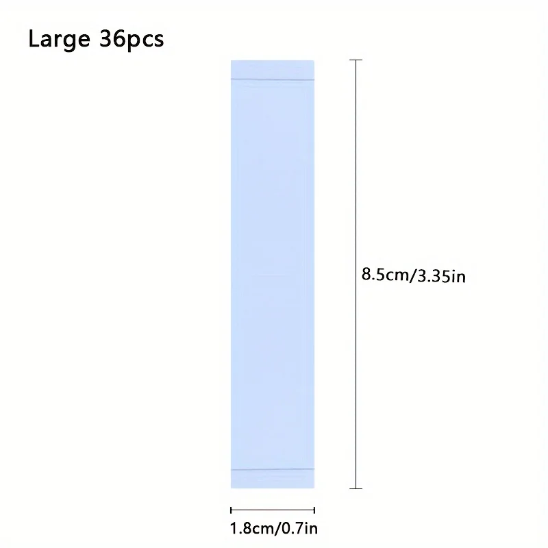 36 Stück unsichtbares doppelseitiges Modeband für Kleidung, Kleider, BH-Träger, rutschfest, hautfreundlich, geheimer Klebestreifen, 1,2/1,8 cm x 8,5 cm