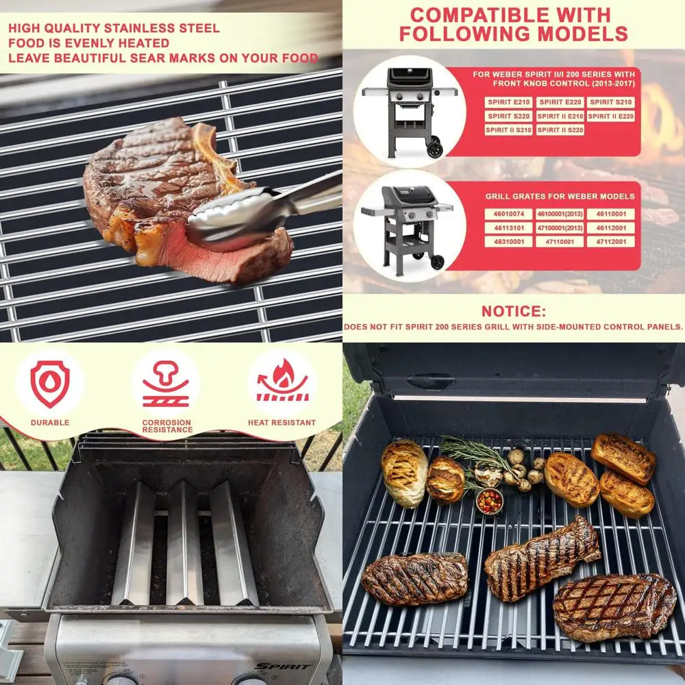

Решетки для гриля и жарочные панели для грилей Spirit II 200 Series E210 S210 E215 S215 S220, сменные детали из нержавеющей стали
