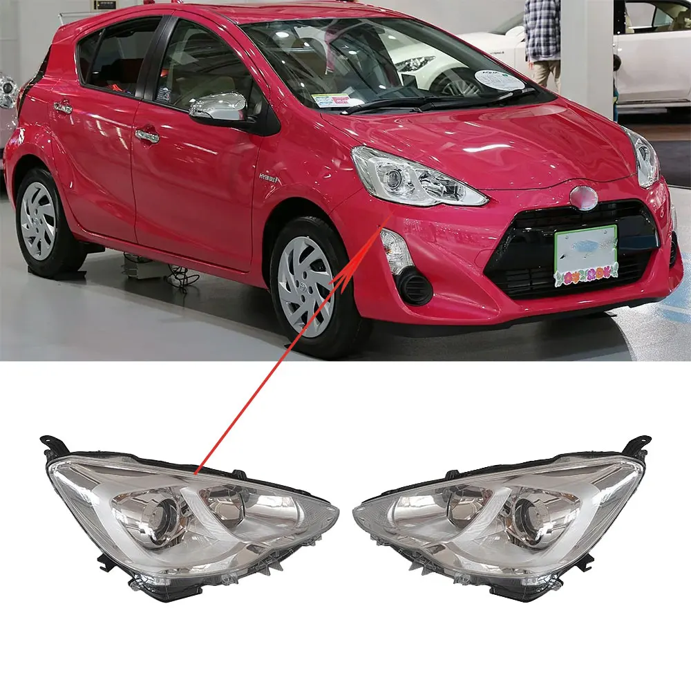 A Pair Car Lens Headlights For Toyota Aqua NHP10 2015 2016 2017