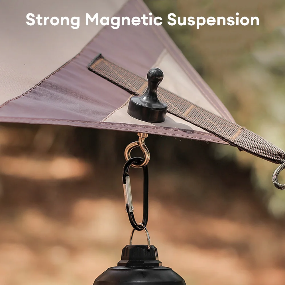 Magnetic Hooks for Canopy Magnet Clip Hanger with Carabiner for Camping Heavy Duty Earth Magnets Tents Swivel Snap