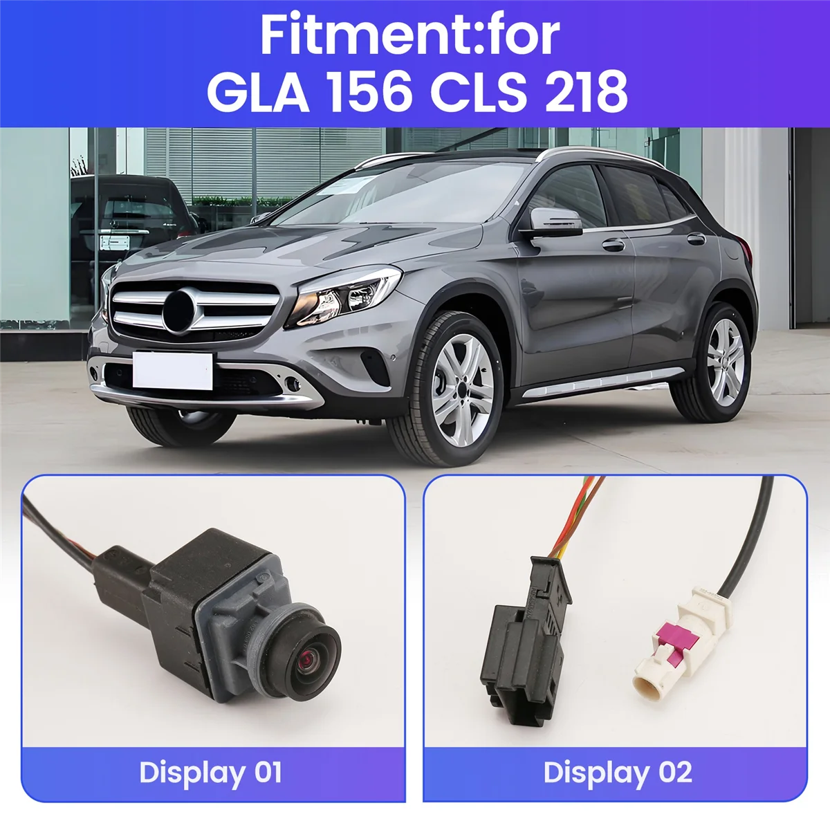 

# 46H Автомобильные детали и аксессуары, Автомобильная камера заднего вида для Mercedes-Benz GLA 156 CLS 218, черный