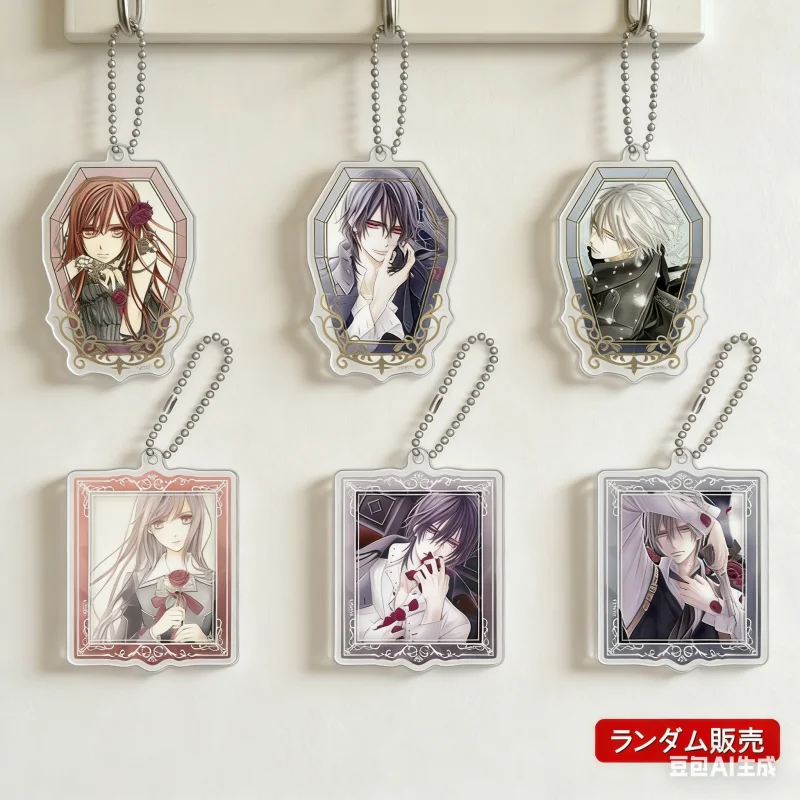 Accesorios de decoración para bolso de Anime Vampire Knight, llaveros colgantes de acrílico de 6 cm, producto exquisito, juguete periférico de animación para regalo
