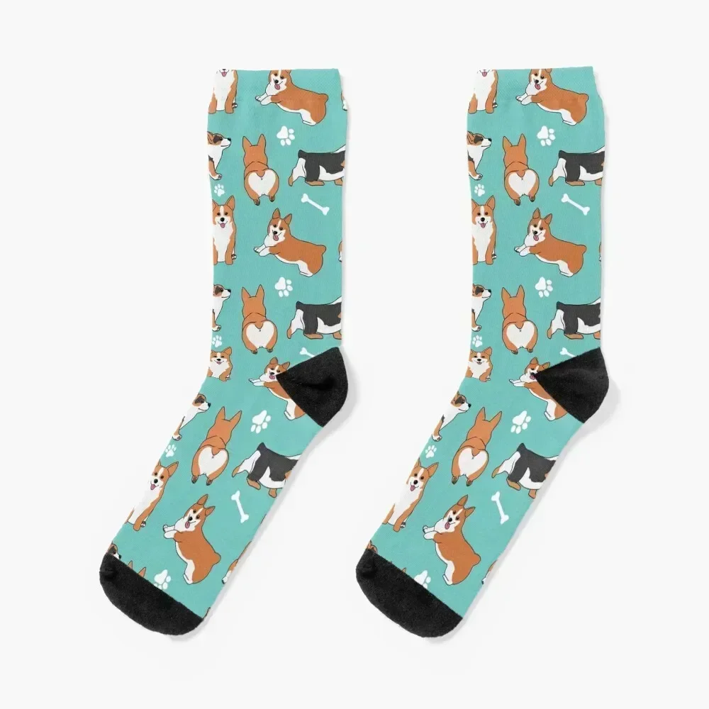 

Corgi Pattern Socks moving stockings winter thermal floor retro Girl'S Socks Men's