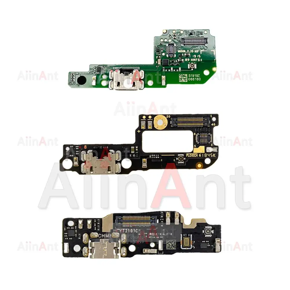 Aiinant Bottom USB Charger Board Dock Connector Charging Port Flex Cable For Xiaomi Redmi Note 6 7 6A 7A Pro Plus Phone Parts