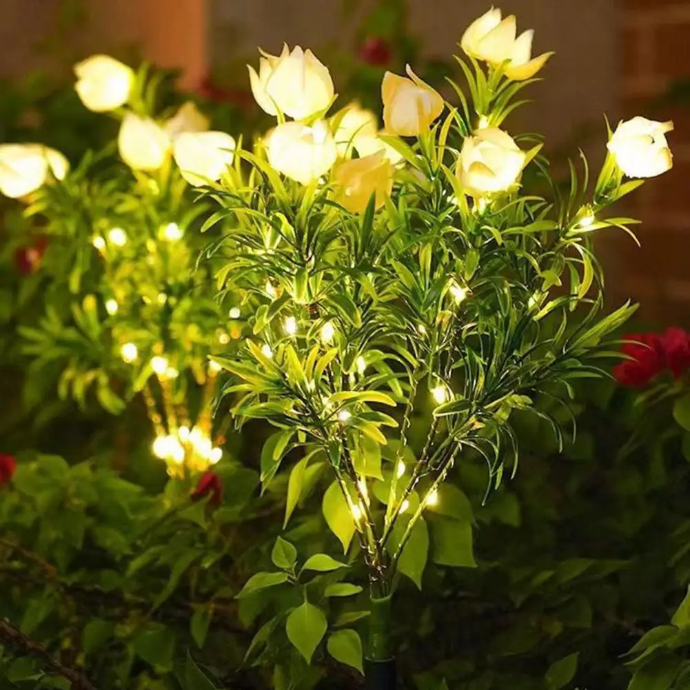 Garden Light Solar Powered Flower Shape Outdoor Yard Light Waterproof Scratch-Resistant Small Size Garden Lamp view 5