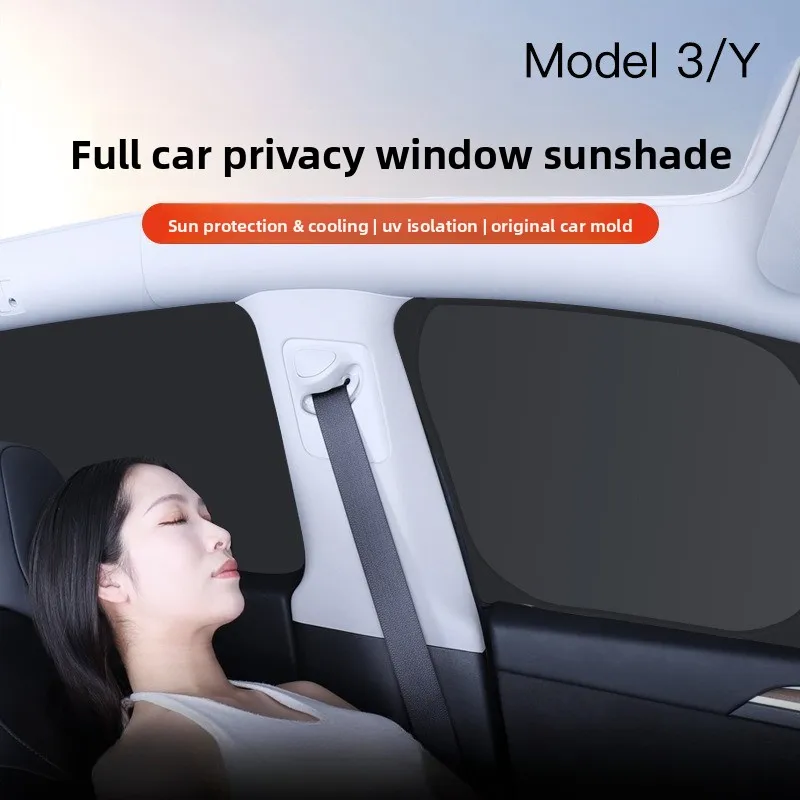 for Tesla Model 3 Highland 2024 Glass roof visor, front and rear window visors, camping privacy sunroof,shutter windshield cover