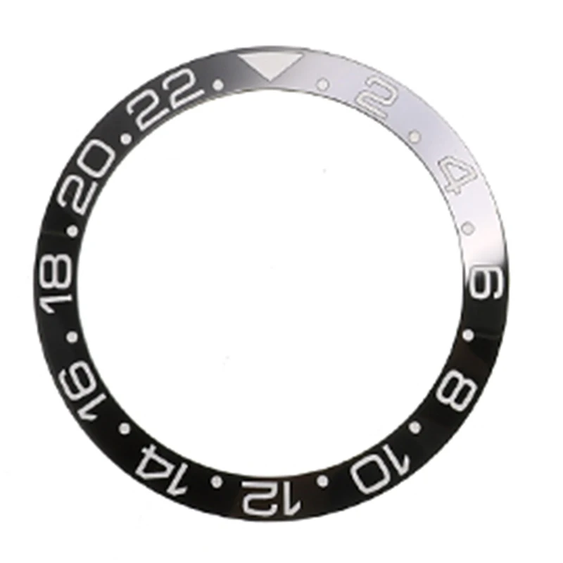 38mm Round Scale Bezel Ceramic Bezel Watch Face Bezel Insert Fit 40mm Automatic Movement Watch Replacement Accessories