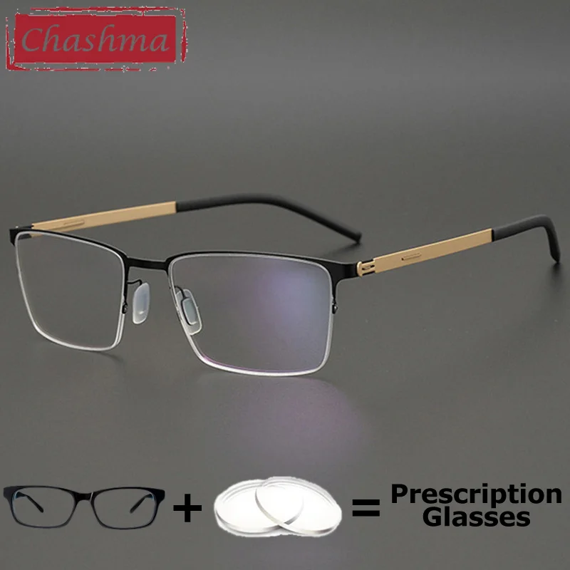 

Chashma Prescription Glasses Men Ultra Thin Flexible Optical Lenses Light Screwless Designer Progressive Transition Glasses Male
