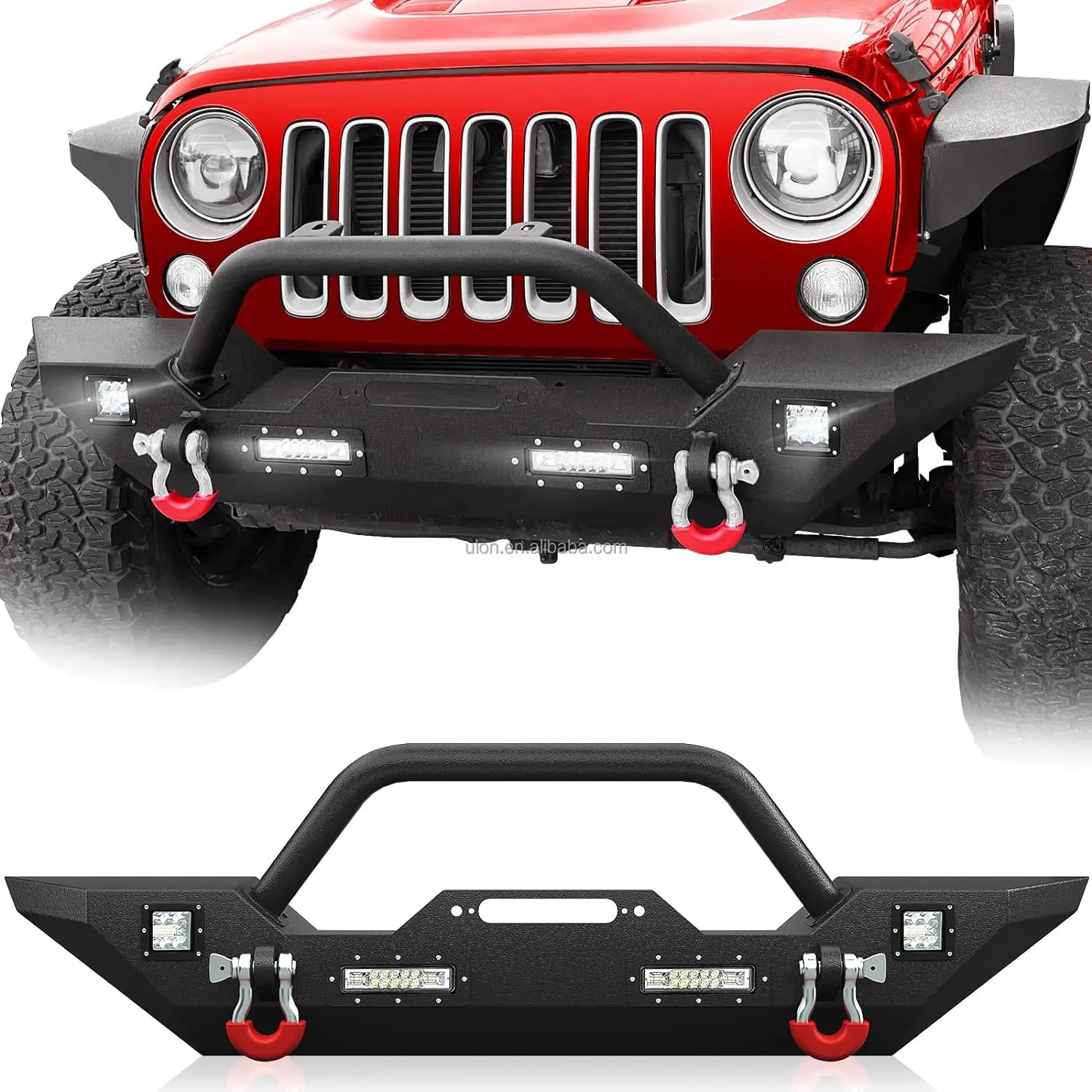 Factory Price OEM Front Bumper Fit 2007-2024 Jeep Wrangler JK JL JKU JLU & Gladiator JT Hight Quality Front Bumper