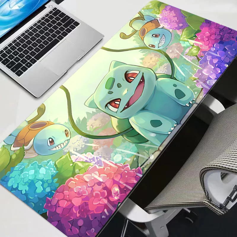 Tapis de souris Gamer grand format Pokemon Pikachu, nouveau tapis de souris XXL pour clavier et bureau, tapis en caoutchouc, tapis de souris pour ordinateur portable