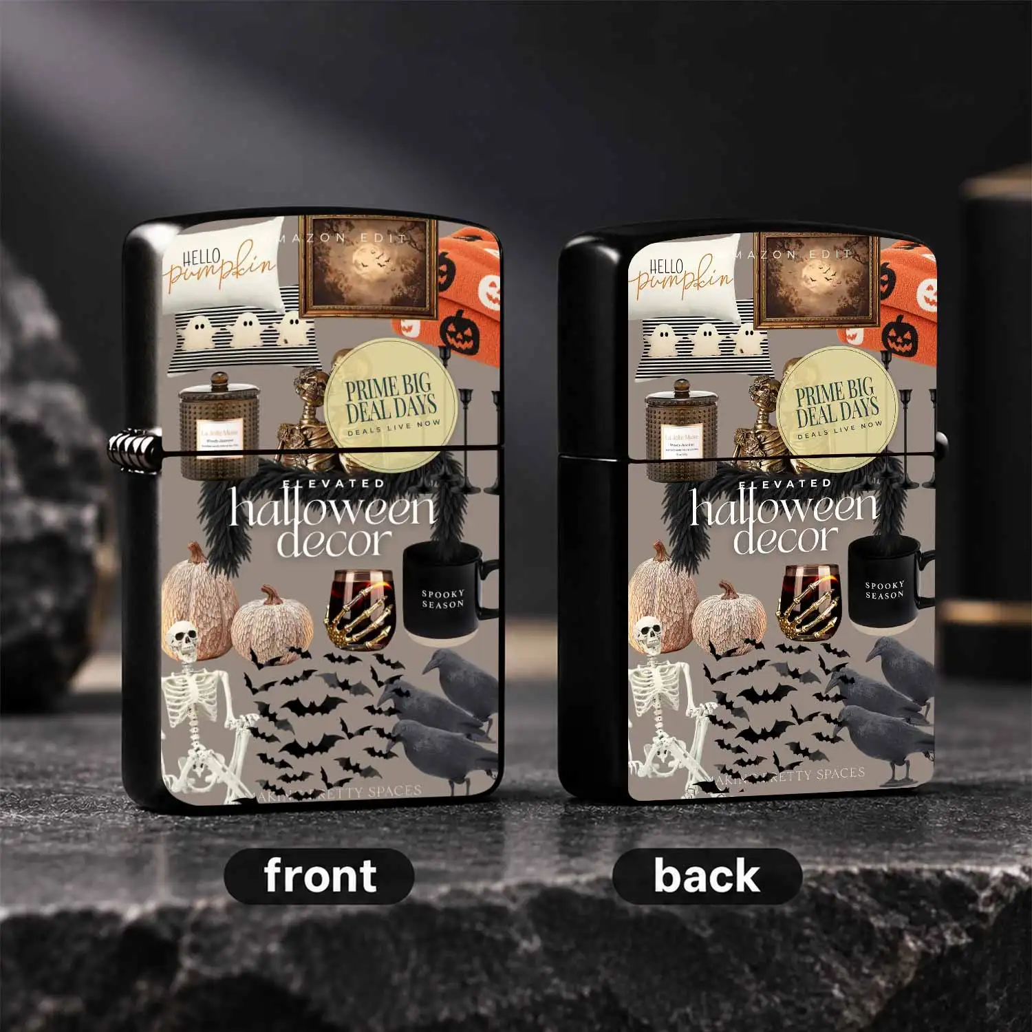 Halloween Themed Decorative Pattern Lighter, Portable All-scene Usable Ignition Tool, Creative Festive Home Outdoor Universal Practical Ignition Accessory for Daily Party Camping Use  A Humorous And Interesting Lighter