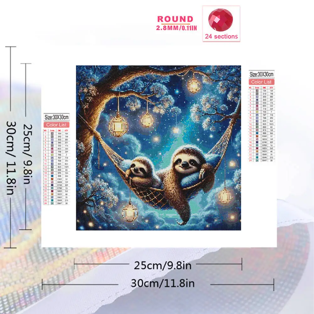 Evershine Diamond Mosaic Sloth Animal Acrylic Craft Supplies DIY Diamond Painting New Arrival Embroidery Child Gift