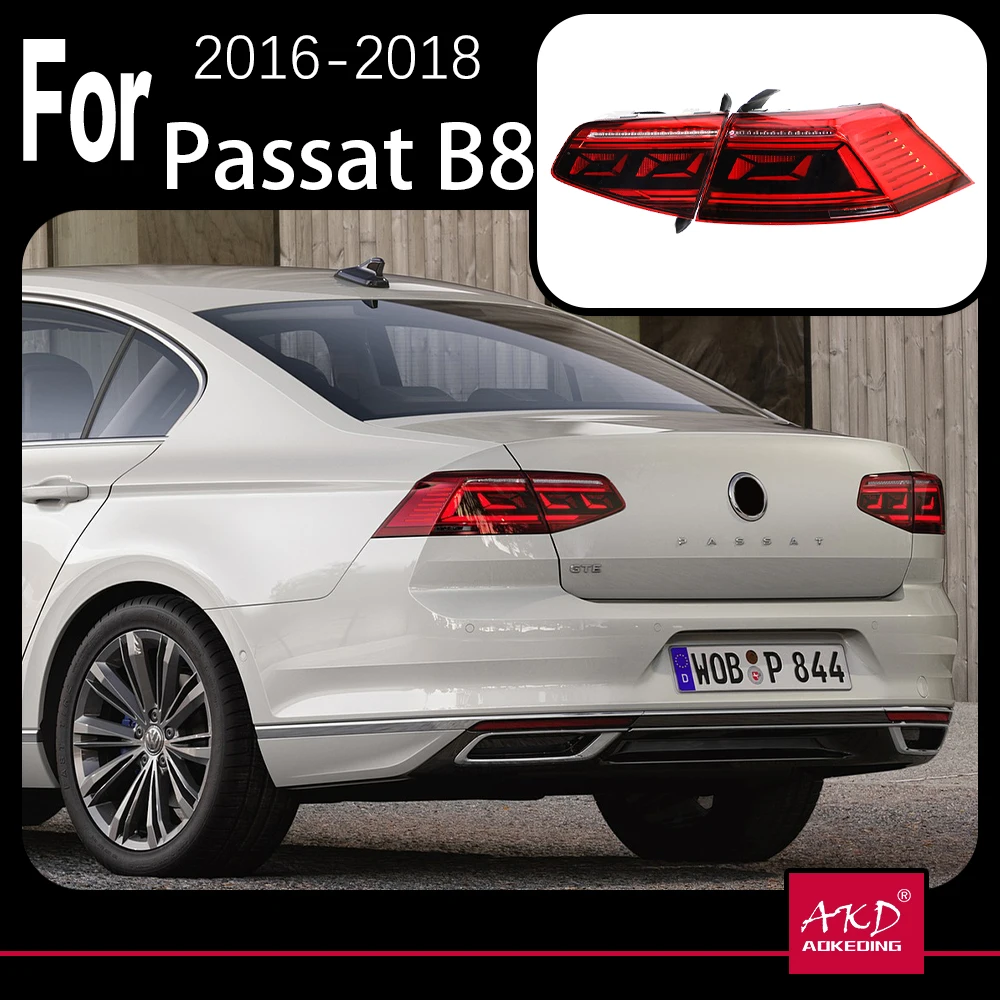 DAKD Auto Styling Für VW Passat B8 Rücklicht 2015-2019 Magotan LED Rücklicht LED DRL Dynami Signal Bremse reverse Auto Zubehör