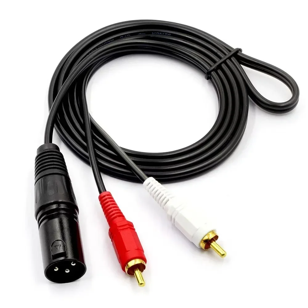 XLR Male/female Head To Dual Lotus One Point Two Audio Cable XLR Pair Dual RCA Mixer Cable