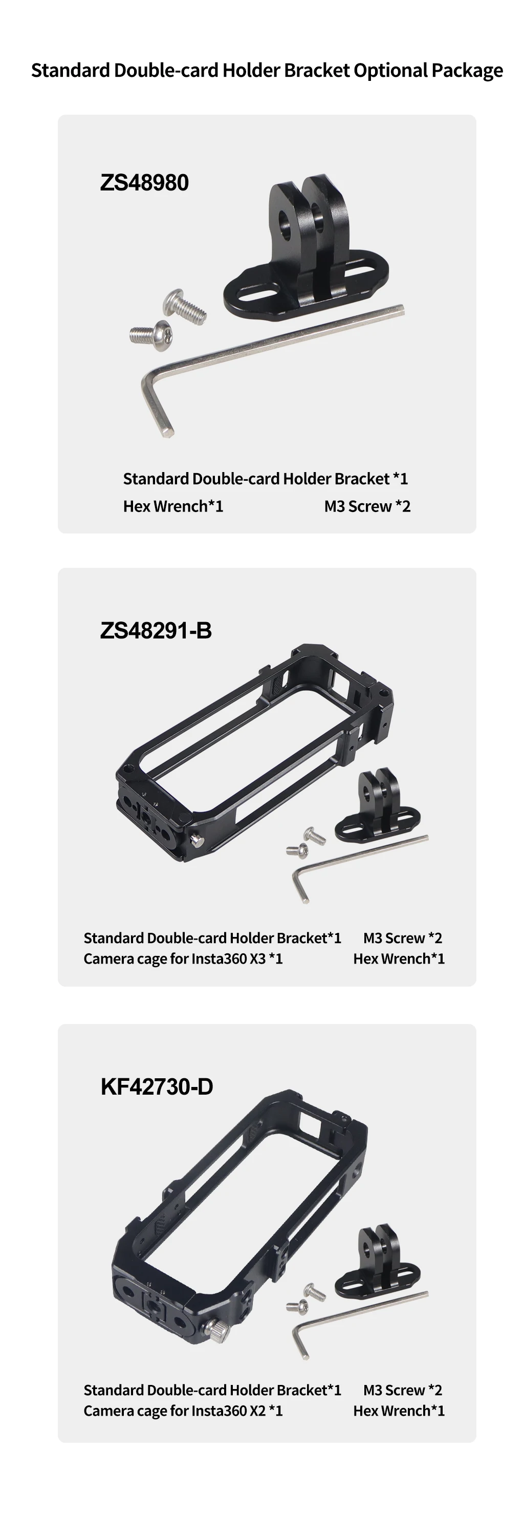 Metall Basis halterung Mini Stativ Adapter m3 Befestigungs schrauben für Gopro Dji Action4 Kamera Käfig Rig Rahmen Halterung Selfie Stick Halter – Detail 12