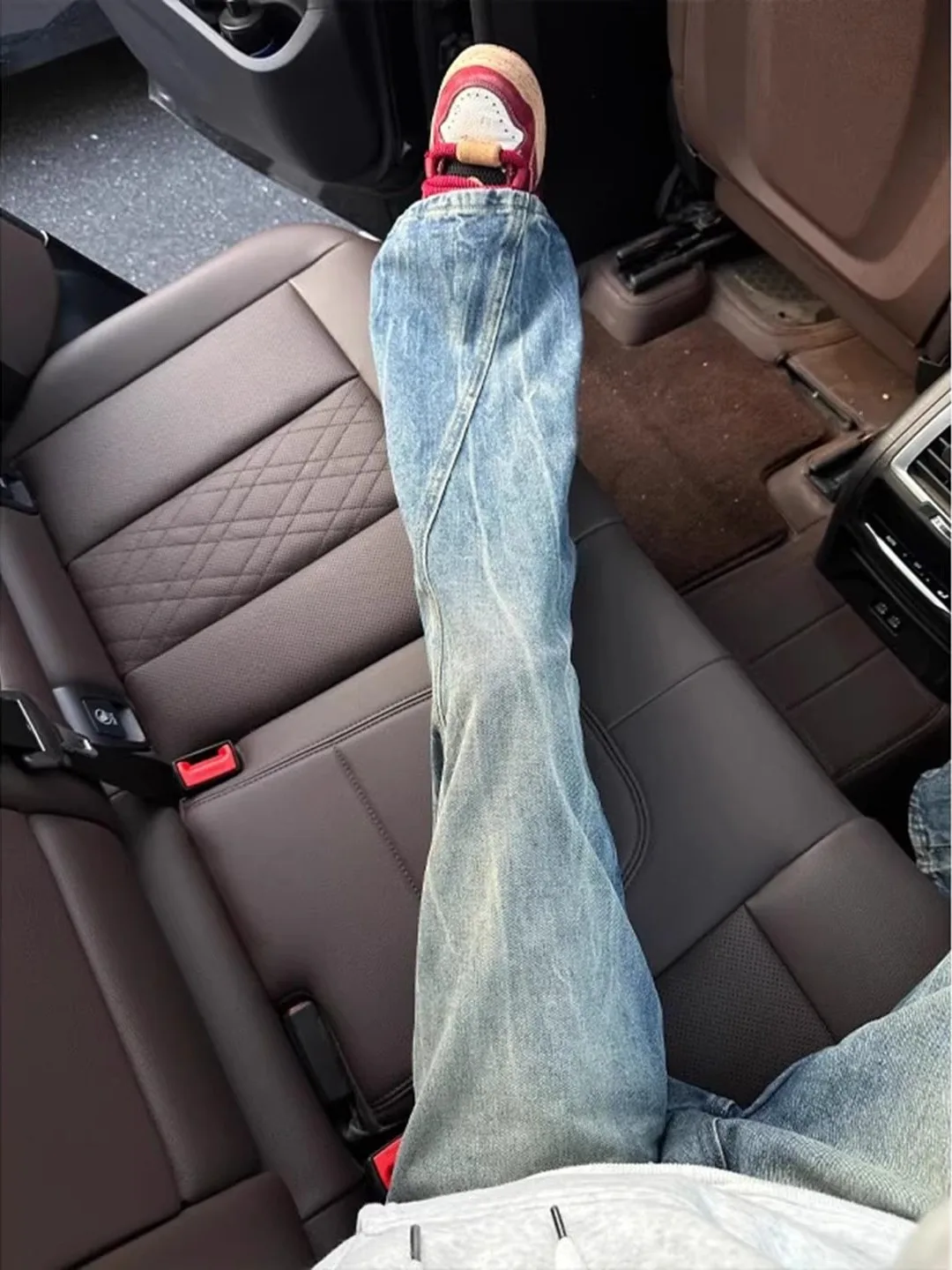 

Мужские джинсы American Vibe с диагональным рисунком «Молния», прямые брюки в стиле High Street, повседневная одежда для весны