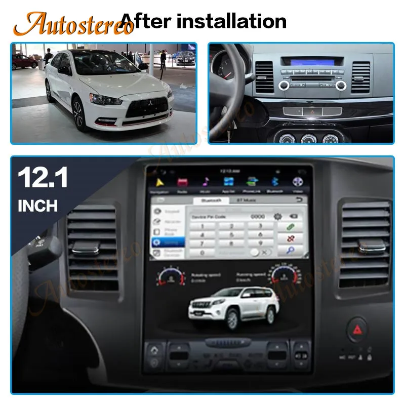 

12,1-дюймовый автомобильный GPS-навигатор Carplay Android13 для Mitsubishi Lancer 2010-2015, мультимедийный плеер, головное устройство, автомобильное радио