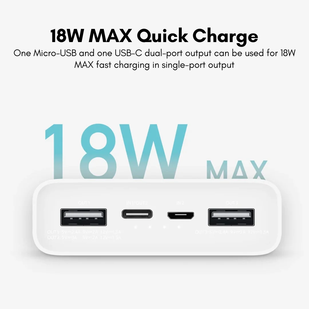 Xiao Mi Powerbank 3 PLM18ZM 20000mAh Upgrade 2C Version 18W Fast Charge Dual Input Output Port Portable Xaiomi Powerbank