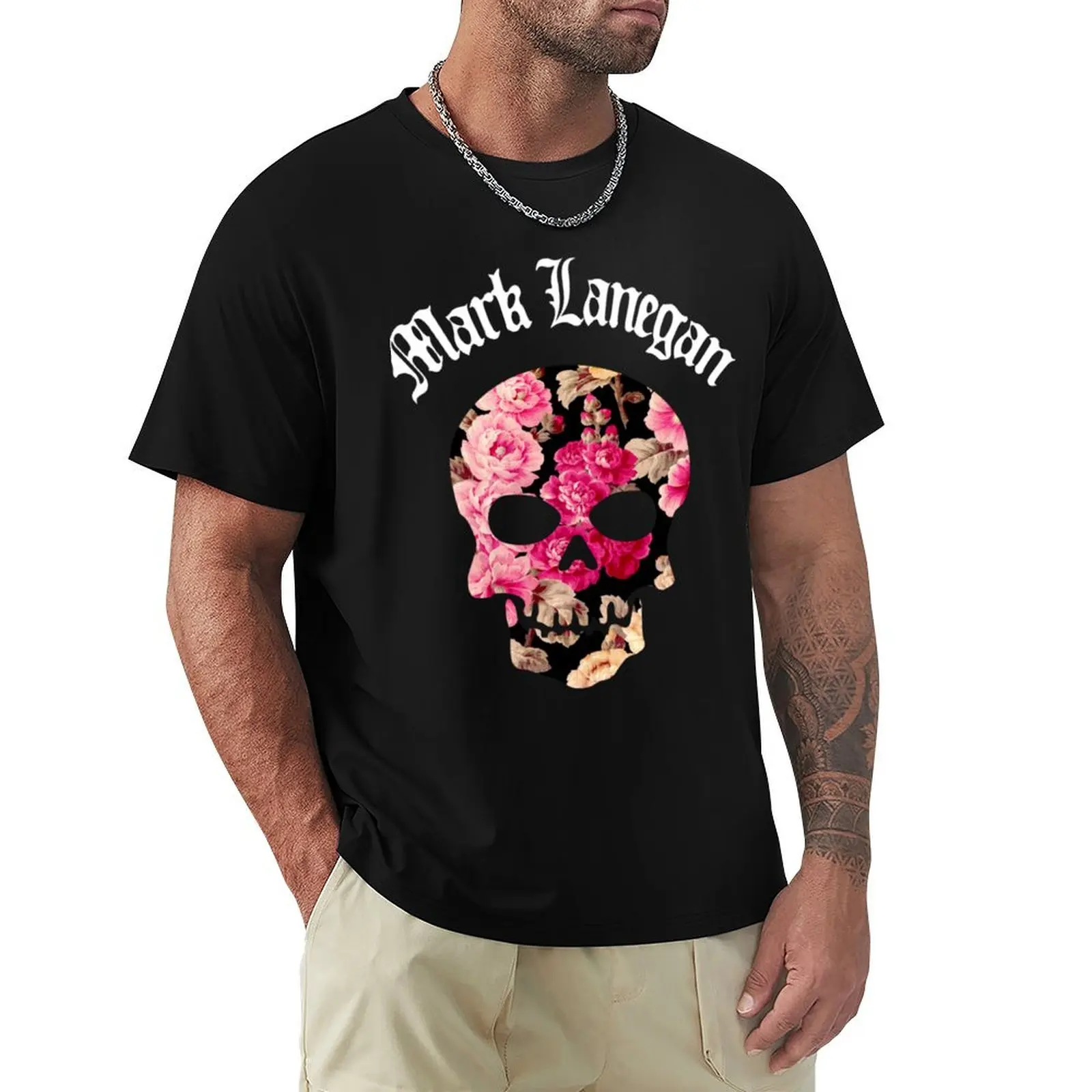 Mark Lanegan Essential T-Shirt Big Size Short Sleeve Tee for Men