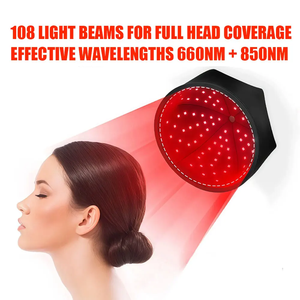 3D Infrared LED Red Light Hat NIR Infra Therapy Helmet Cap 660nm 830nm Phototherapy Device Hair Growth Regrowth Targeting Head