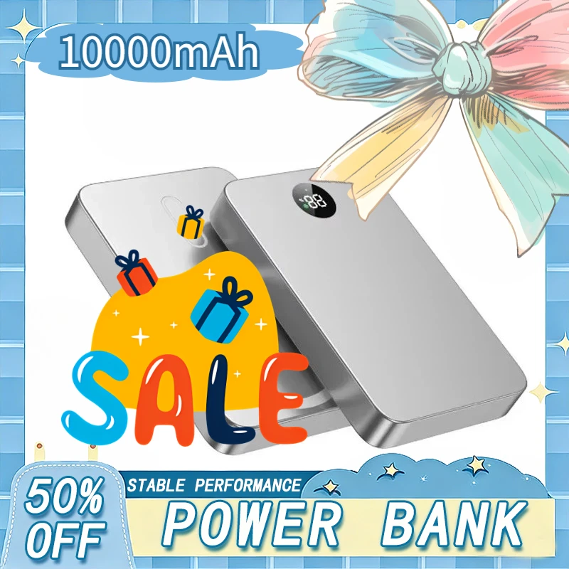 

10000mAh Magnetic Wireless PowerBank External Battery PD22.5W Digital Display Fast Charging For Magsafe For iPhone Xiaomi 2026