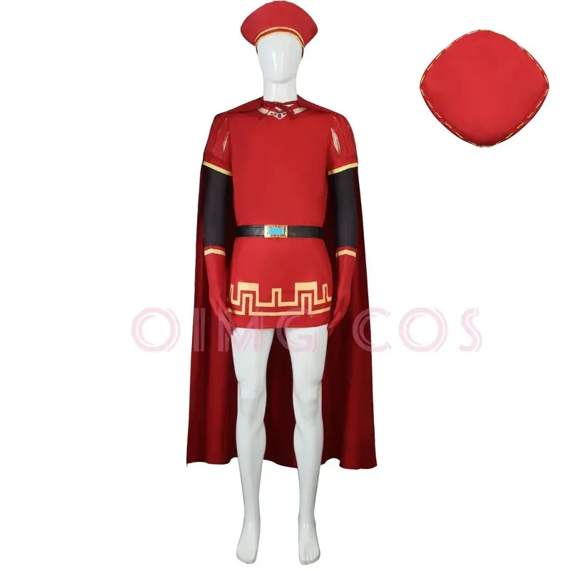 Lord Farquaad Costume Cosplay Parrucca uniforme di carnevale Anime Halloween Giochi di ruolo Costumi per feste Gioco per donne