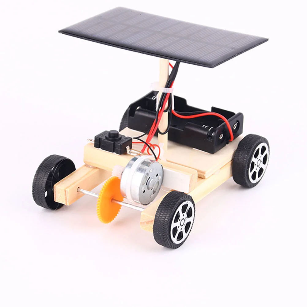 DIY Solar Electric Car Manual Handmade Circuit Science Building Kit Creative Engineering Toy Student