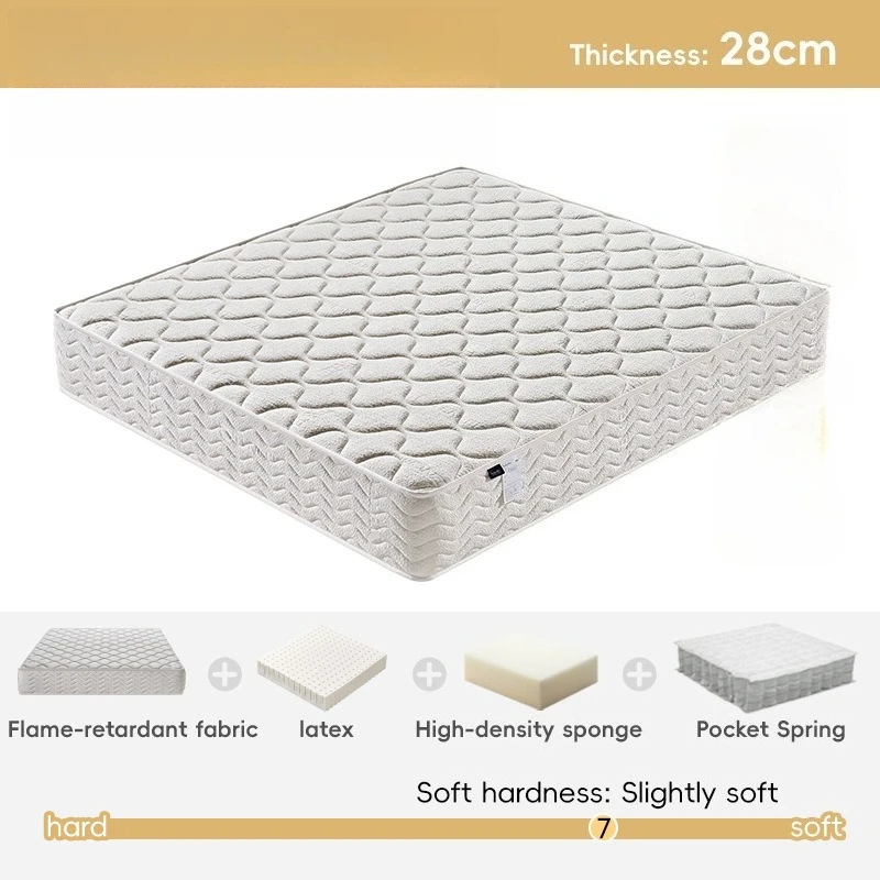 Materasso Ibrido in Lattice Personalizzato Economico King Size, Produttore di Materassi Ibridi Arrotolabili su Misura