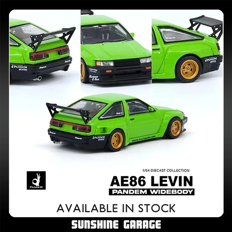

INNO 1:64 AE86 Levin PANDEM Rocket Bunny Green Diecast Diorama Car Model Collection Miniature Toys